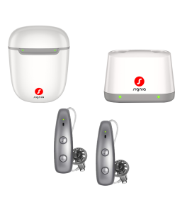 Signia Pure Charge&Go MaX 7 Quad-Processor AI Hearing Aids (Pair) with Desktop Charger and Portable Charging Case