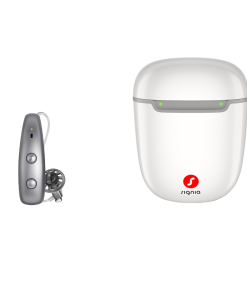 Signia Pure Charge&Go MaX 7 Quad-Processor AI Hearing Aid (Single) with Portable Charging Case